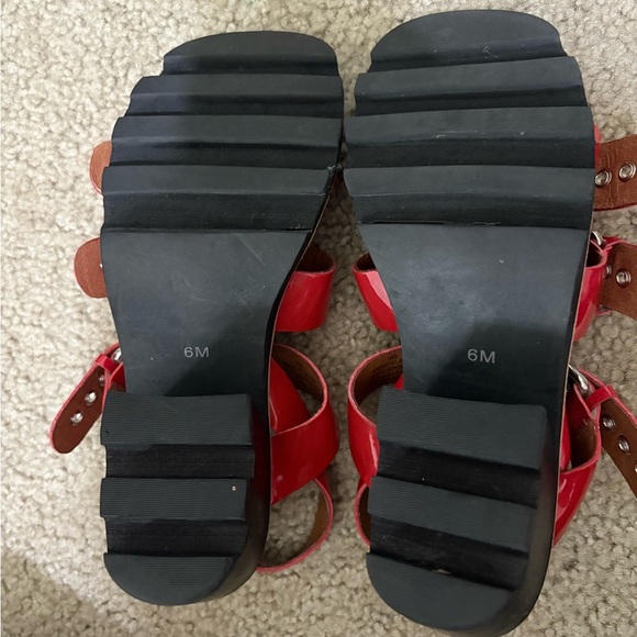 Jeffrey Campbell Red Riveter Lugged Buckle Sandal 6 - Picture 7 of 11